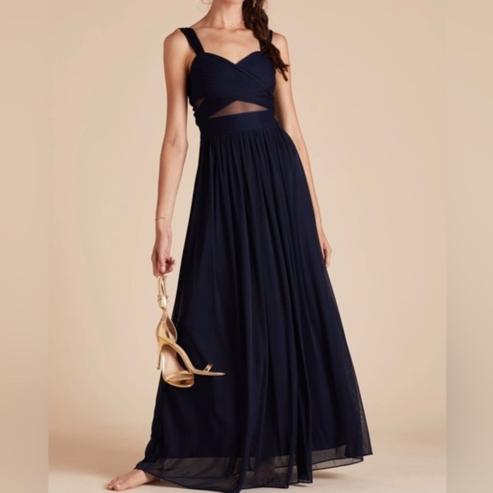 Birdy Grey Elsye Dress Navy Blue Bridesmaid Wedding Formal Gown Size Medium NWT